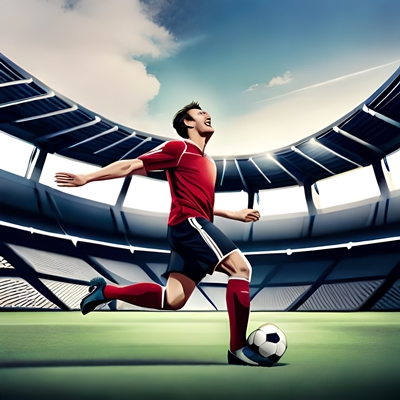 Um jogador de futebol que aplica o método de apostas handicap e ganha